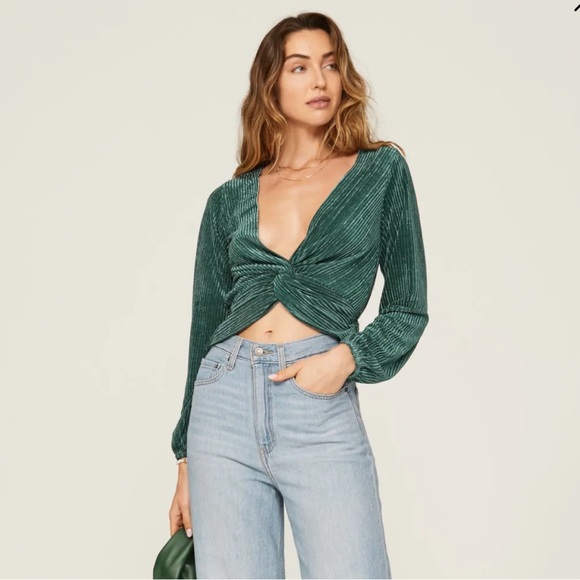 NWT MINKPINK Kendra Knot Top in Teal Color - Size XXL - Picture 2 of 6